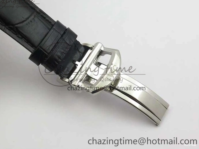 MIROTIME 0522 Portofino Chrono SS ZF 1:1 Best Edition Blue Dial Gold Markers on Black Leather Strap A OnTrend 7124